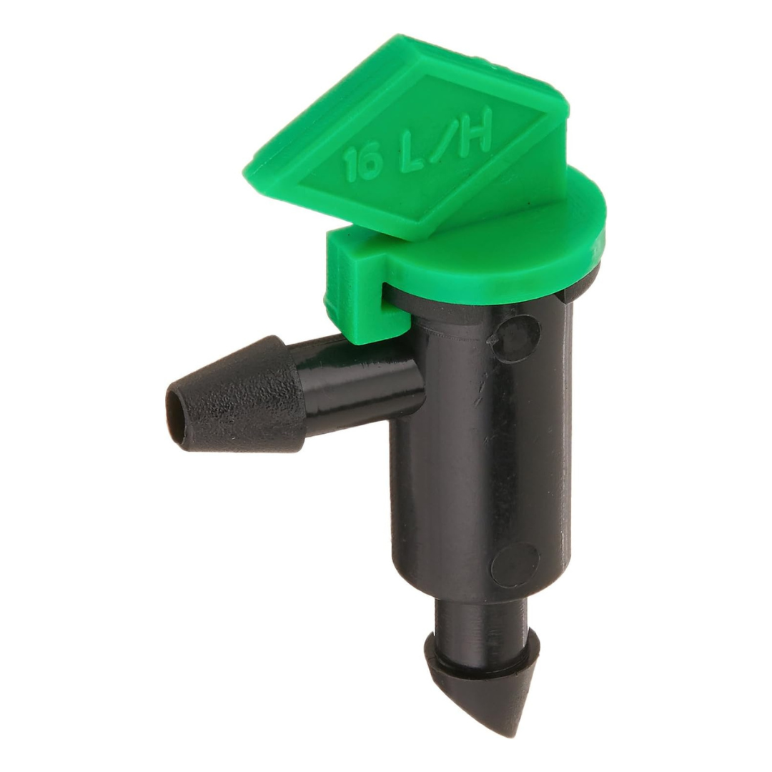 Gotero tipo bandera de 16 LPH (VERDE) conexion en 4 mm. (G)