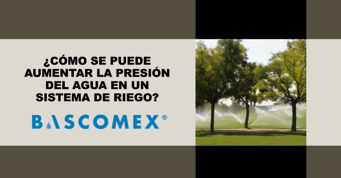 ¿Cómo se puede aumentar la presión del agua en un sistema de riego?