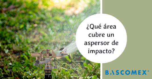 ¿Qué área cubre un aspersor de impacto?
