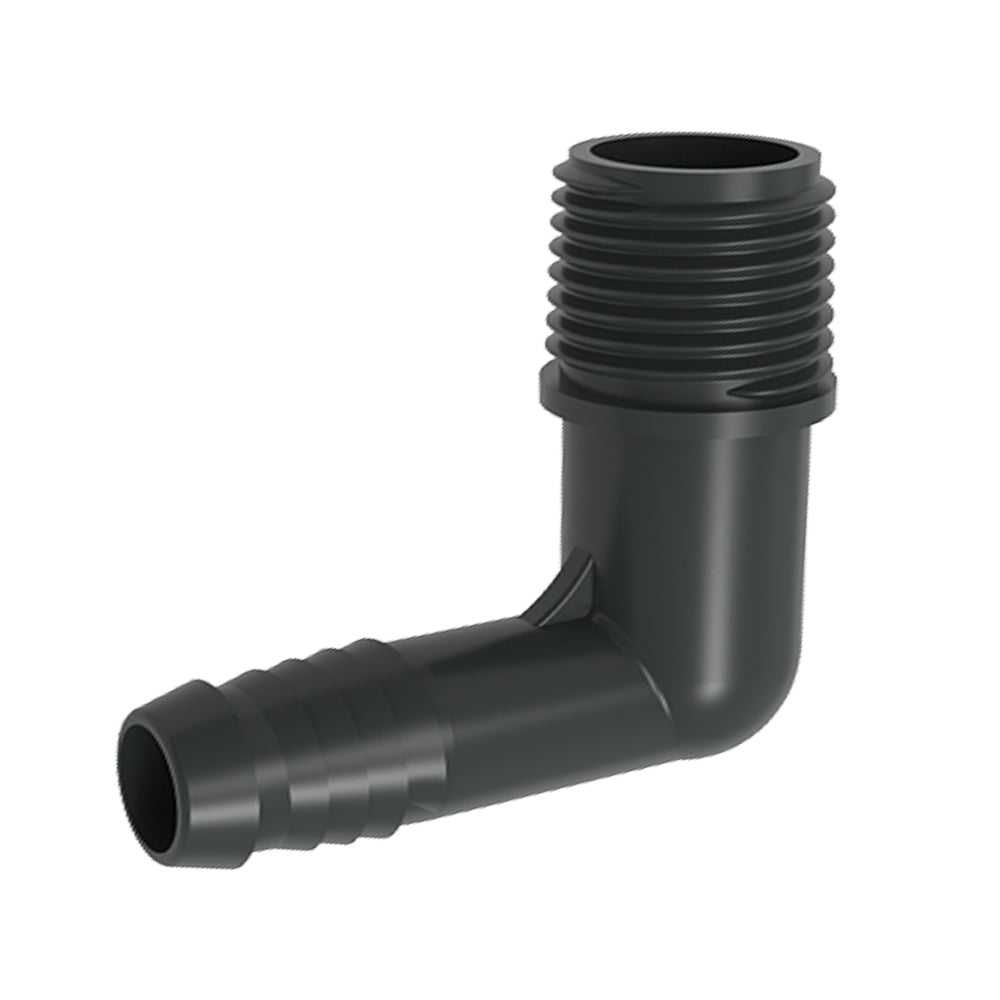 Codo funny Pipe 3/4 pulg. MNPT x 1/2 pulg. Insercion