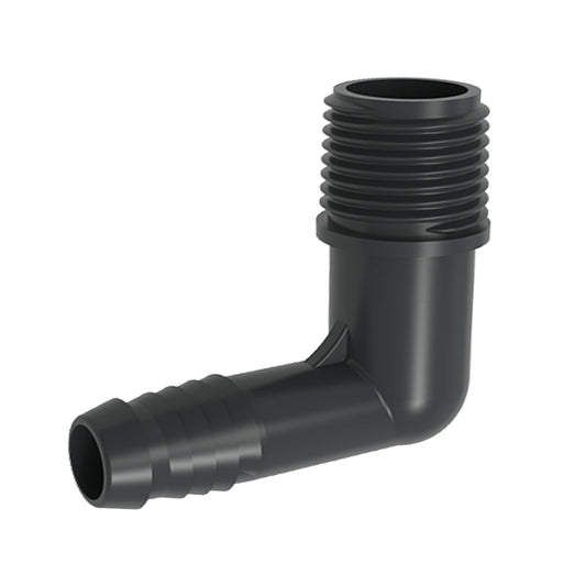 Codo funny Pipe 3/4 pulg. MNPT x 1/2 pulg. Insercion