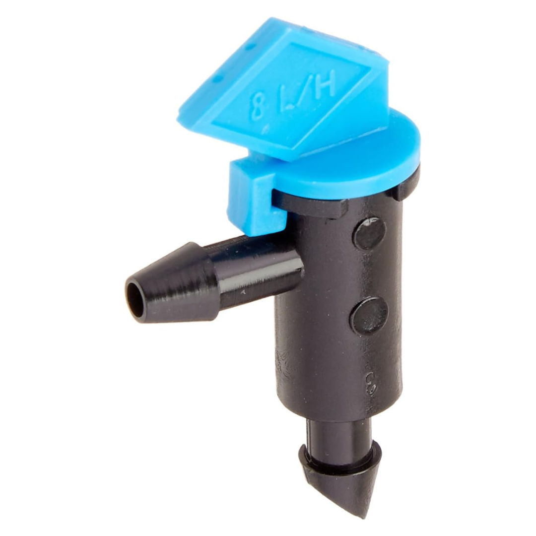 Gotero tipo bandera de 8 LPH (AZUL) conexion en 4 mm. (G)